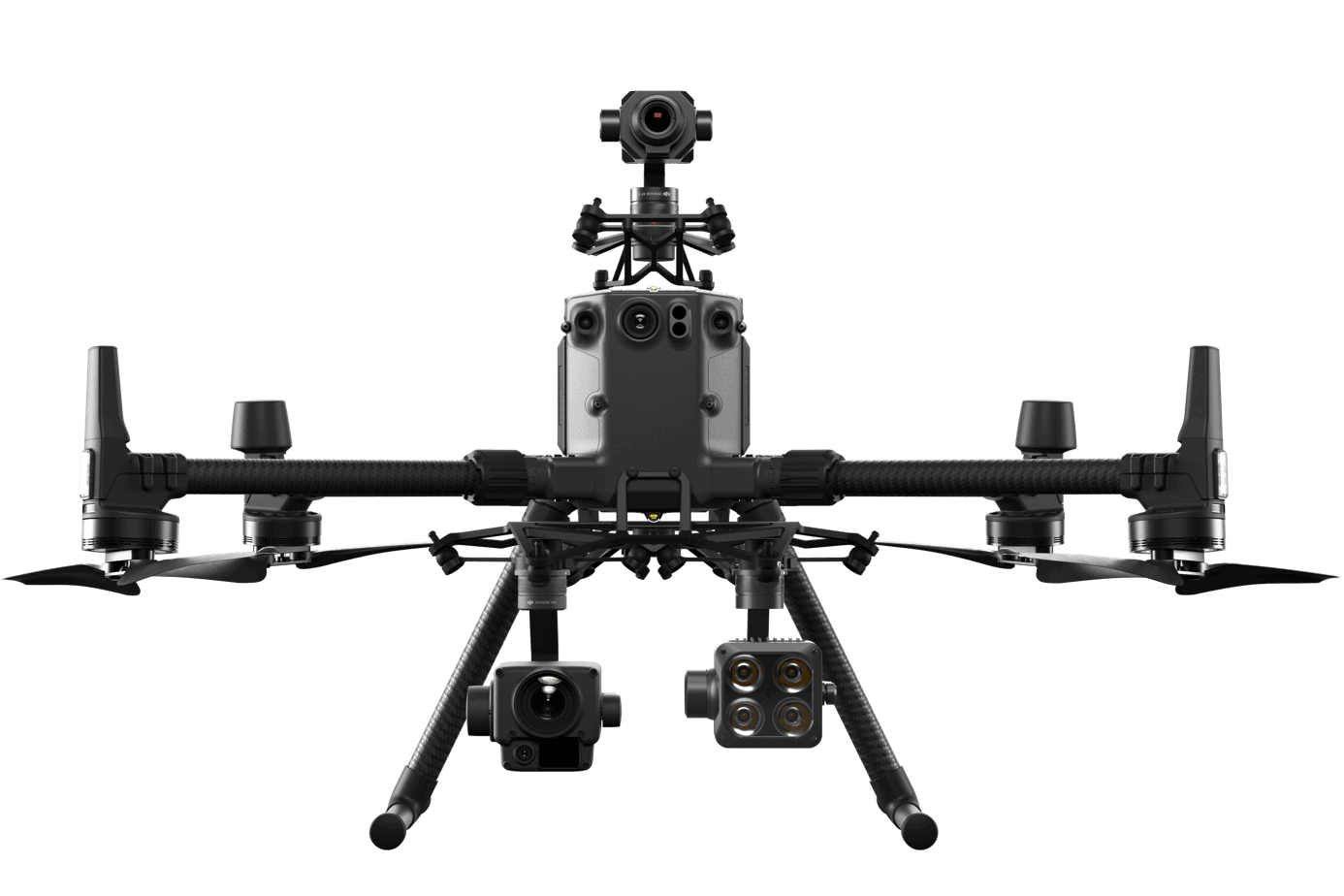 dji matrice 300 rtk with two sensors attached